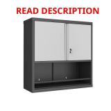 Gray Metal Wall Cabinet - Double Door