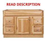 Glacier Bay Hampton 48in Vanity, Hickory