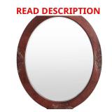 30 in. x 38 in. Framed Cherry Vanity Mirror