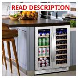24 in Dual Zone Wine & Beverage Cooler-Damaged