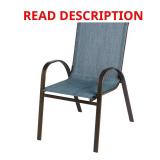 Stackable Steel Sling Chair, Denim Blue **DAMAGED