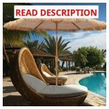 Autlaycil 7.5FT Grass Tiki Umbrella with Tilt