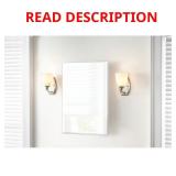 Glacier Bay 16x26 Wood Medicine Cabinet Mirror