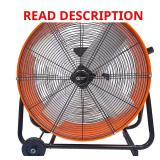 24 in. 2-Speed Heavy Duty Tilt Drum Fan