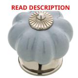 Ceramic Pumpkin Knob 1-3/4 in. Vintage Gray