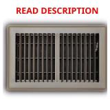 6x10 2-Way Steel Floor Register Brown