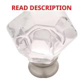 BOX LOT/ RANDOM KNOBS/ PULLS Faceted Acrylic Cabi