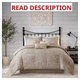 Clayton 7-Piece Taupe Comforter Set (Queen)