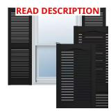 TailorMade Cathedral Mullion Shutters Black