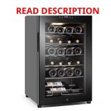 17 in. 24-Bottle Wine Cooler, Lock, Black