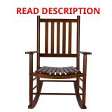 Maine Porch Rocker Oak Wood Rocking Chair