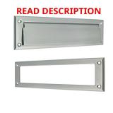 Satin Chrome Brass Magazine Mail Slot Set