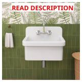 24 in. W Wall Mount Laundry Sink with Bracket