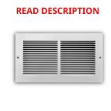12x6 in. 1-Way Steel Return Air Grille, White