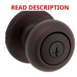 Cove Venetian Bronze Keyed Door Knob