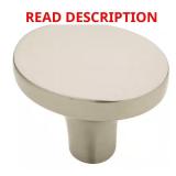 Mila 1-1/4 in. Satin Nickel Oval Cabinet Knob
