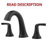 Ladera 8 in. Widespread Matte Black Faucet