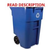 BRUTE 50 Gal Blue Rollout Recycling Can