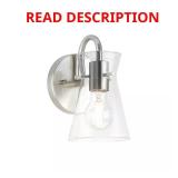 Briosco 1-Light Brushed Nickel Wall Sconce