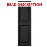 15 in. x 51 in. Black Vinyl Shutters Pair
