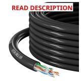 Black Cat 6e Shielded Ethernet Cable 600MHz