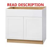 Avondale Alpine White Sink Base Cabinet 24"