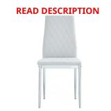 Modern Gray PU Leather Dining Chairs (Set 4)