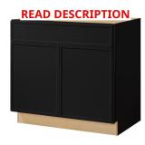 Leyton 36"W x24"D x34.5"H Cabinet Raven Black