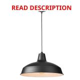 1-Light Black Warehouse Pendant