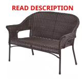 Emerald View Brown Wicker Loveseat Stack