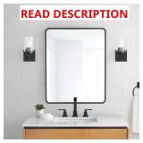 Matte Black Medicine Cabinet with Mirror