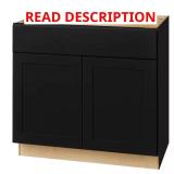 Avondale 36"W x 24"D Cabinets, Raven Black **PIEC