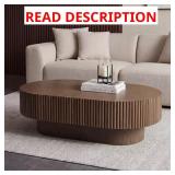 43.7"W Wood Oval Coffee Table