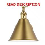 Salem 1-Light Satin Brass Wall Sconce Shade