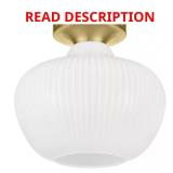 Pompton 12in 1-Light Gold Semi-Flush Light