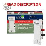Decora Edge 15A 3-Way Switch, White