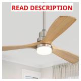 52 in. Smart Nickel Fan with Light Kit