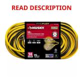 VividFlex 50 ft 14/3 Extension Cord, Yellow