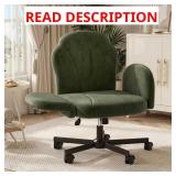 Velour Swivel Vanity Chair with Arms