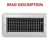 14x6 in. Aluminum Adjustable Register - White