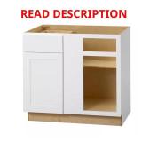 Avondale Shaker Cabinet, 36" Corner White