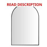 Medium Arched Black Accent Mirror (35x24 in)