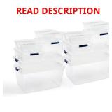 Cleverstore Clear Variety Pack Storage Totes