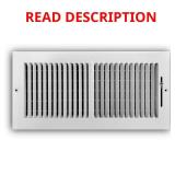 Box Lot of 14x6 2-Way Steel Register, White