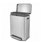 17.5 Gal. Stainless Recycling Step-On Can