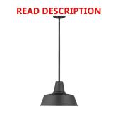 Barn Light 14" 1-Light Matte Black Pendant