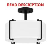 Brookley 14" 2-Light Matte Black Shade