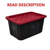 (DAMAGED) HDX 27 Gal. Tough Storage Tote in Black