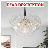 Alma 6-Light Gold-Black Bubble Chandelier