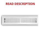 2 in. x 14 in. 2-Way Steel Floor Register